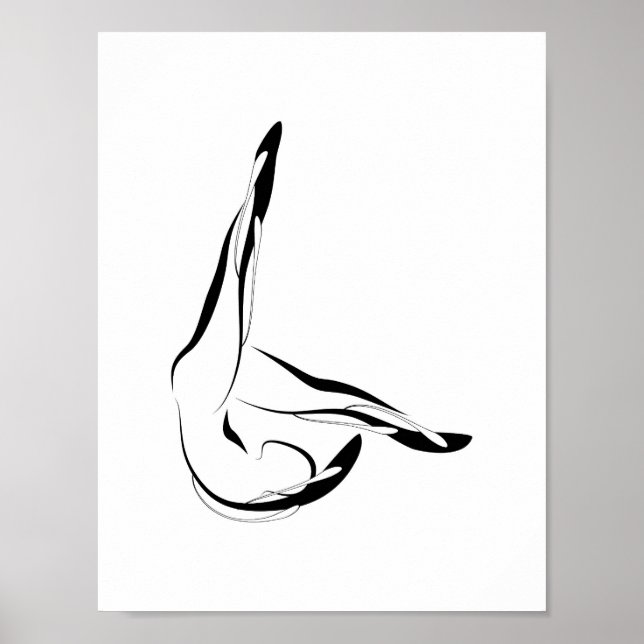 Pilates pose poster (Front)