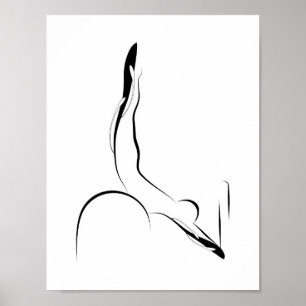 Pilates pose poster
