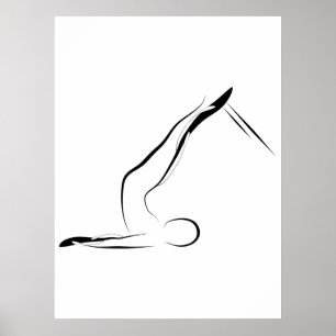Pilates Pose  Short Spine on Reformer Poster