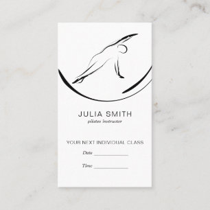 Pilates Pose Side Bend Appointment Card