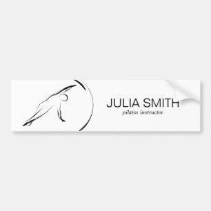 Pilates Pose Side Bend Flyer Bumper Sticker