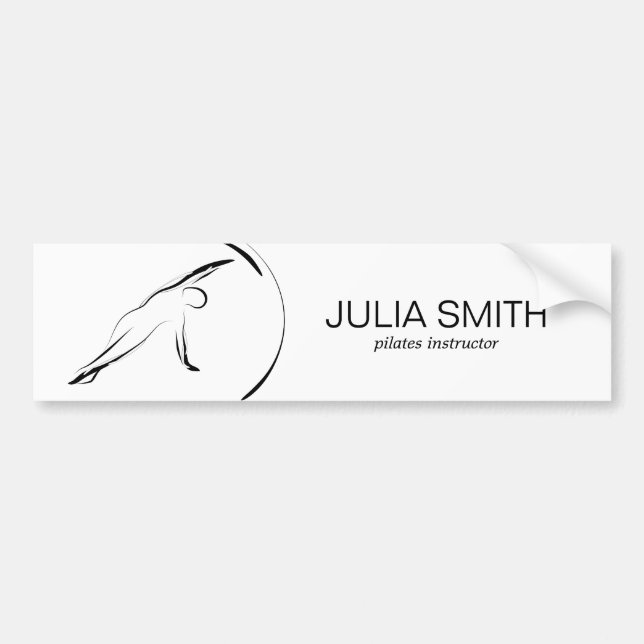Pilates Pose Side Bend Flyer Bumper Sticker (Front)
