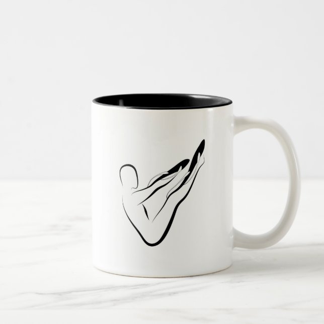 Pilates pose Two-Tone coffee mug (Right)