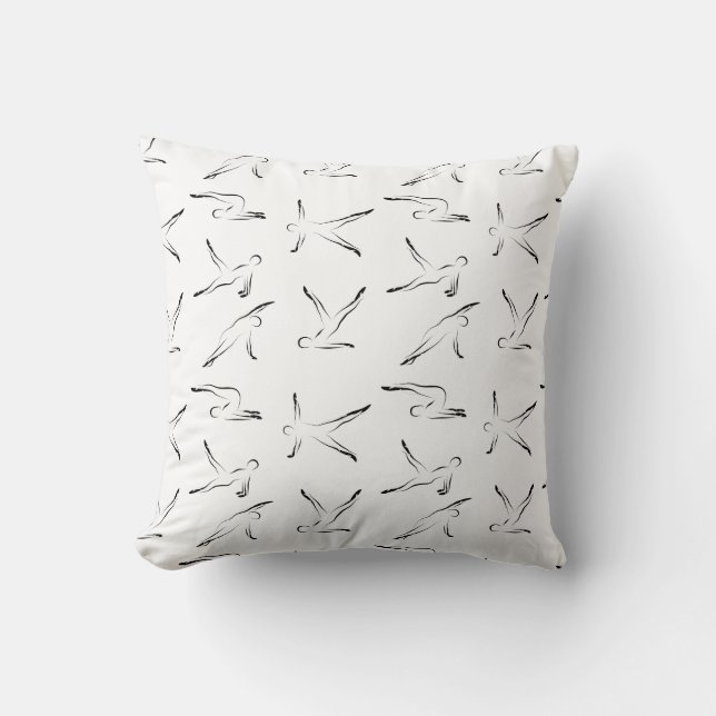 Pilates poses pattern cushion (Front)