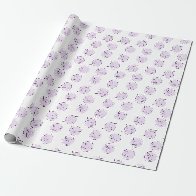 Pilates poses pattern wrapping paper (Unrolled)