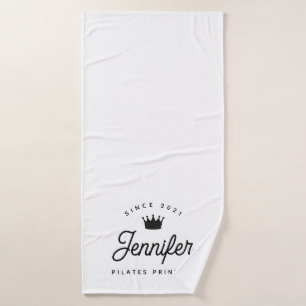 Pilates Princess Simple Modern Chic Bath Towel