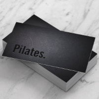 Pilates Professional Black Bold Text Minimalist