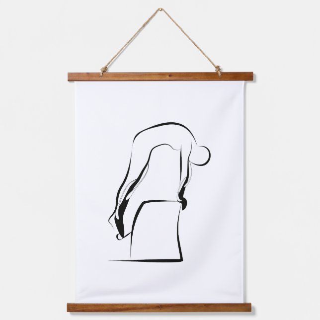 Pilates Pull Up Pose - Wunda Chair Hanging Tapestry (Front)