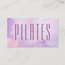 Pilates  Purple Holographic Business Card