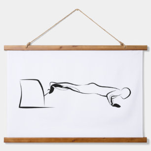 Pilates Push Ups - Wunda Chair Hanging Tapestry