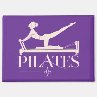 Pilates Reformer Purple and Pale Pink Magnet
