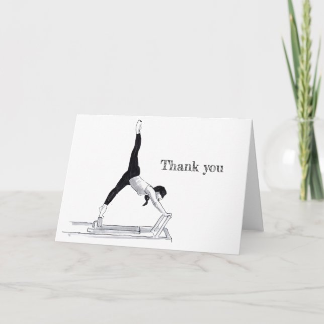 Pilates Reformer Thank you  Card (Front)