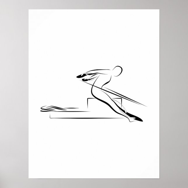 Pilates - reverse horseback on the reformer poster (Front)