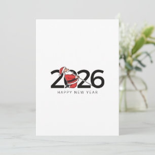 Pilates Santa Happy New Year Holiday Card