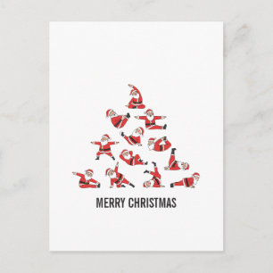 Pilates Santa Mat Christmas Holiday Postcard