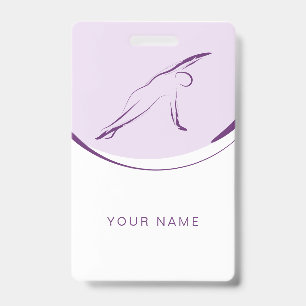 Pilates Side Bend pose Colour ID Badge