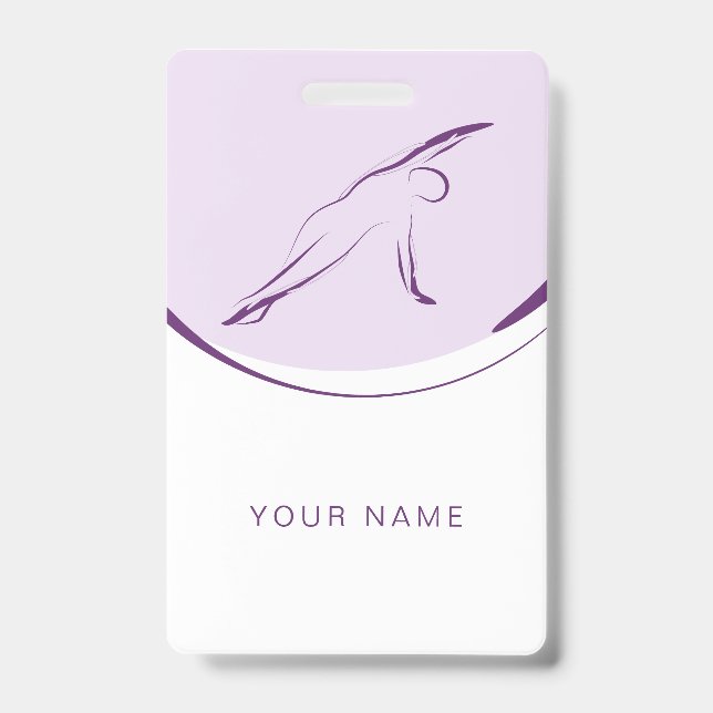 Pilates Side Bend pose | Colour ID Badge (Front)