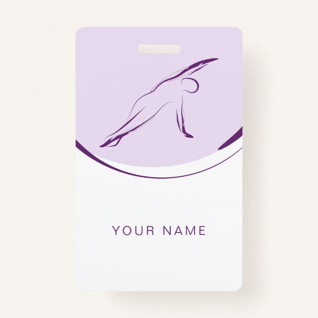 Pilates Side Bend pose | Colour ID Badge (Front)