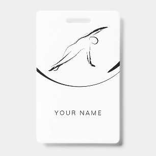 Pilates Side Bend pose ID Badge
