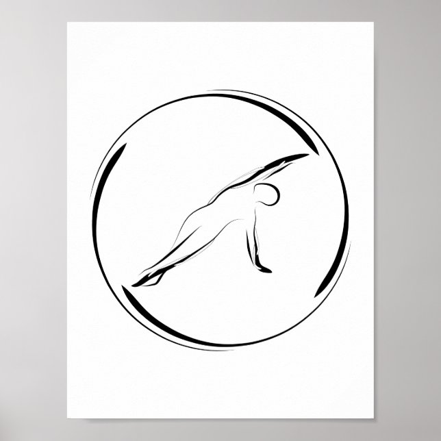 Pilates Side Bend pose Poster (Front)