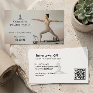Pilates Studio Business   Natural Grey Card