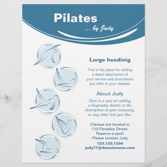 Pilates studio flyer (Front)