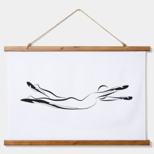 Pilates Swimming Pose - Mat Hanging Tapestry