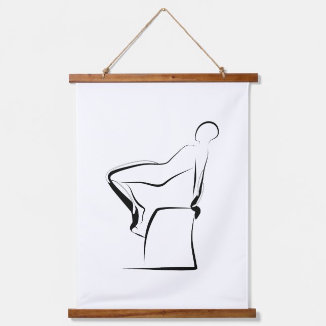 Pilates Table Pose - Wunda Chair Hanging Tapestry (Front)