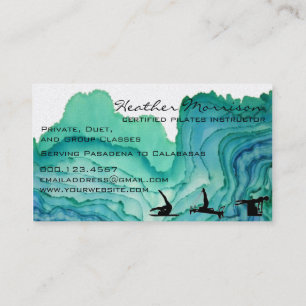 Pilates Watercolor Business Card
