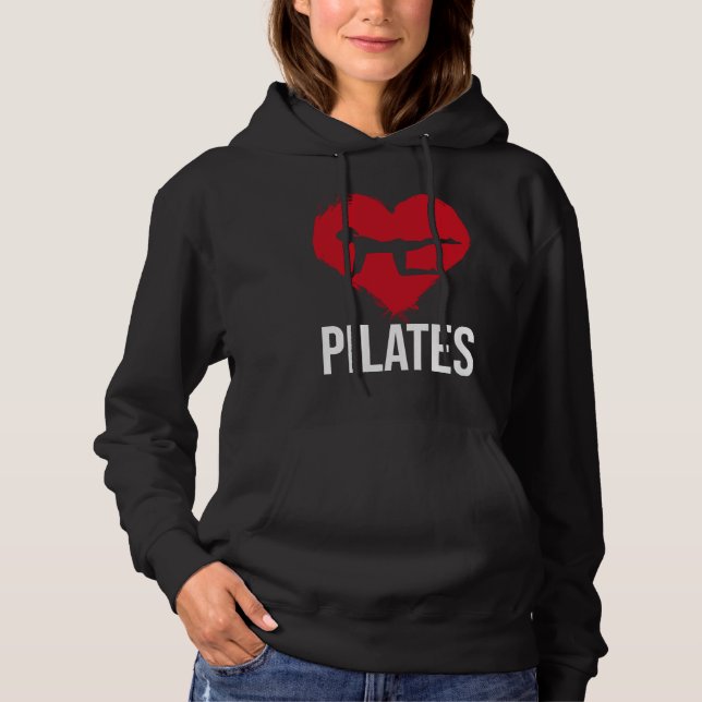 Pilates  Workout Physical Activity Pilates Teacher Hoodie (Front)