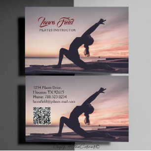 Pilates Yoga Instructor Business Card