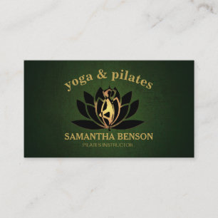 Pilates Yoga Instructor Teacher Lotus Business Card