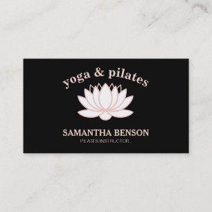 Pilates Yoga Instructor Teacher Lotus Business Card