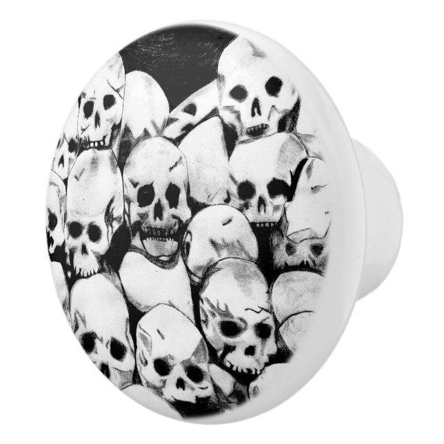 Pile-O-Skulls Ceramic Knob (Right)