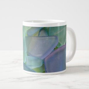 Pile of blue beach glass, Alaska Large Coffee Mug