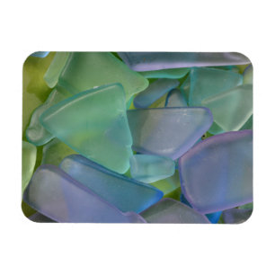 Pile of blue beach glass, Alaska Magnet