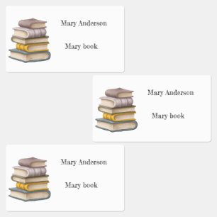 Pile of books Labels