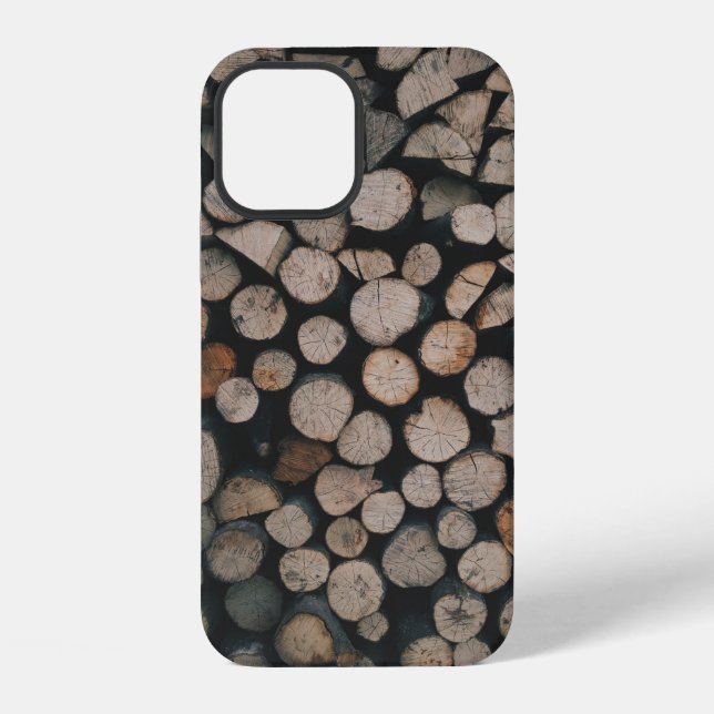Pile of brown fire woods iPhone case (Back)