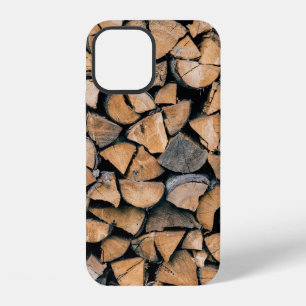 Pile of brown firewood iPhone 12 case