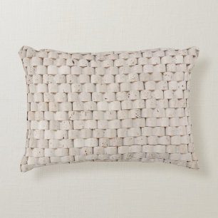 Pile of brown wooden planks decorative cushion