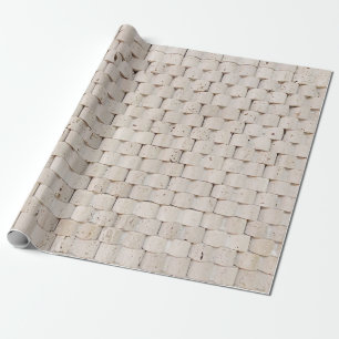 Pile of brown wooden planks wrapping paper