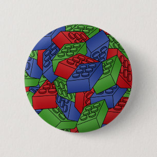 Pile of Building Blocks 6 Cm Round Badge