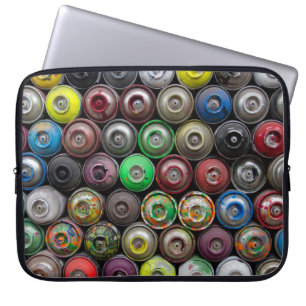 Pile of butane can laptop sleeve