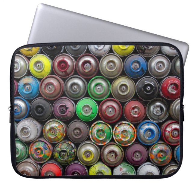 Pile of butane can laptop sleeve (Front)