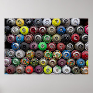 Pile of butane can poster