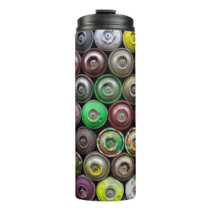 Pile of butane can thermal tumbler
