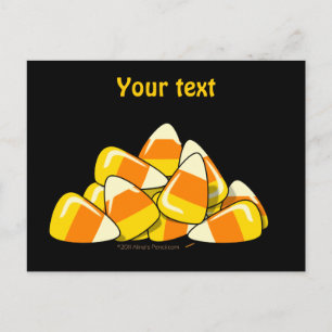 Pile of Candy Corn Halloween Template Postcard