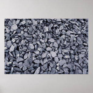 Pile of coal recently excavated from strip mine poster