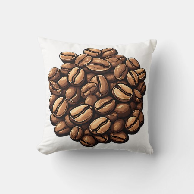 Pile of Coffee Beans Cushion (Front)