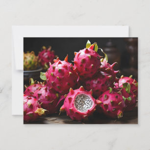 Pile of dragon fuit postcard